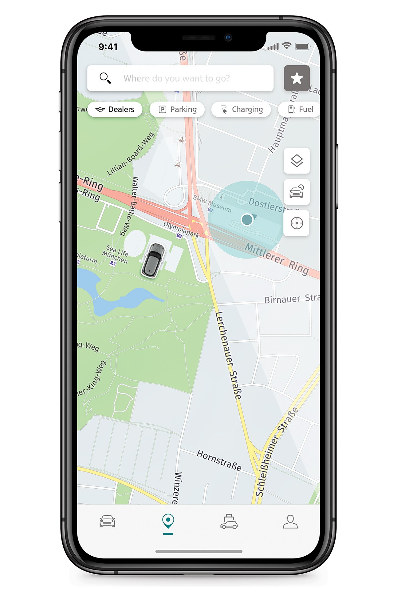 mini connected – mini app – καρτέλα χαρτών
